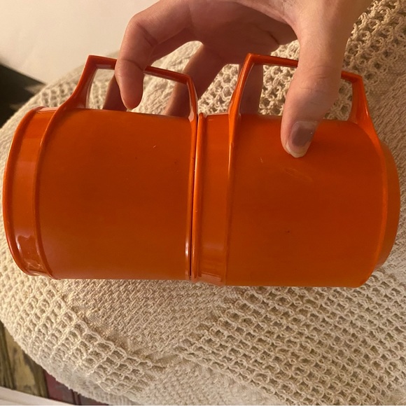 Vintage 60s Aladdin Industries stackable plastic insulated coffee mugs set - Picture 11 of 16